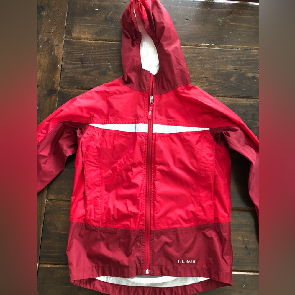 Llbean red raincoat